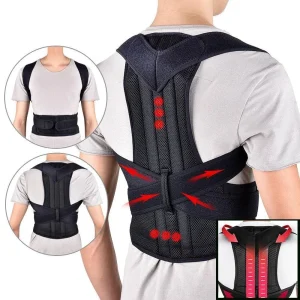Corretor Postural Magnético com Hastes – Colete Lombar Ajustável, Confortável e Discreto - Imagem 1