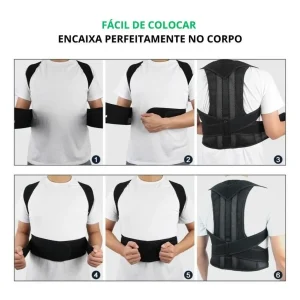 Corretor Postural Magnético com Hastes – Colete Lombar Ajustável, Confortável e Discreto - Imagem 4
