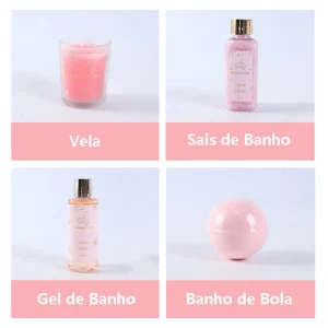 Kit Presente Romantic Crown 4 Peças – SPA Feminino com Sais, Sabonete, Vela e Bola de Banho - Imagem 3