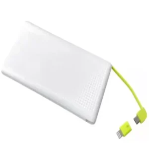 Carregador Portátil 5.000mAh com Cabos V8 e Lightning – Power Bank Ultra Slim - Imagem 2