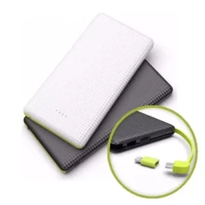 Carregador Portátil 5.000mAh com Cabos V8 e Lightning – Power Bank Ultra Slim - Imagem 3