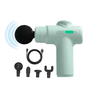 Mini Massage Gun com 6 Velocidades – 4 Cabeçotes, Silenciosa, USB e 1500mAh - Imagem 10