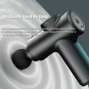 Mini Massage Gun com 6 Velocidades – 4 Cabeçotes, Silenciosa, USB e 1500mAh - Imagem 2