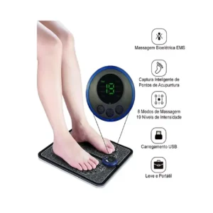 Tapete Massageador para os Pés – 8 Modos, 19 Níveis de Intensidade, EMS Inteligente - Imagem 4