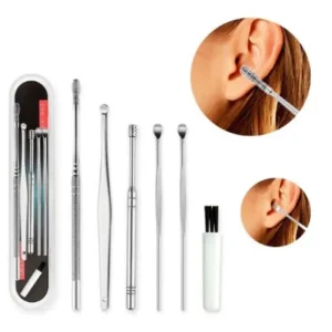 Kit Removedor de Cera de Ouvido – 6 Peças com Estojo, Inox e Seguro para Uso Pessoal - Imagem 5