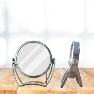 Espelho de Mão Redondo Dupla Face com Zoom 3x – Portátil, Elegante e Funcional - Imagem 4
