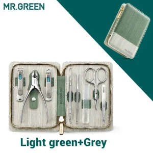 Kit de Manicure Profissional Mr. Green MR-8888 – 8 Peças Inox com Estojo de Couro Premium - Imagem 8