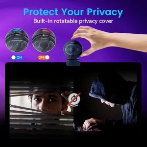 Webcam 4K EMEET S600 com Microfones Duplos – 1080p 60FPS para Streaming, Reuniões e YouTube - Imagem 6