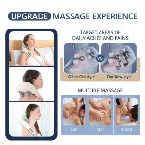 Massageador Elétrico para Pescoço e Trapézio Foreverlily – Aquecimento, 6 Pontos, Portátil - Imagem 4