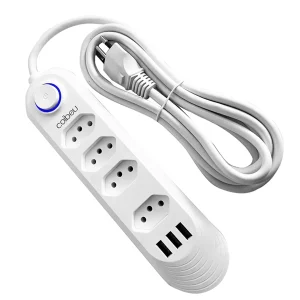 Extensão Elétrica COIBEU com 4 Tomadas e 3 USB – 2m, 2500W, Bivolt - Imagem 2