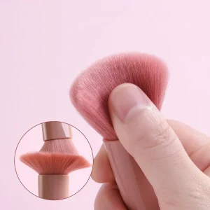 Novos Mini Espelho De Maquiagem Portátil Com 5 Pcs Pincéis De Maquiagem Lupa Mão Segurar Bolso Dobrável - Imagem 6