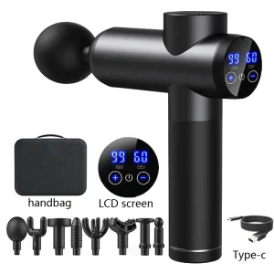 Massageador Gun Profissional 6608 – 99 Níveis, 8 Cabeçotes, Relaxamento Muscular Profundo, LCD - Imagem 10