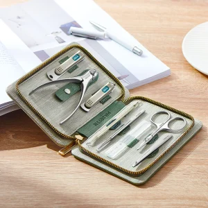 Kit de Manicure Profissional Mr. Green MR-8888 – 8 Peças Inox com Estojo de Couro Premium - Imagem 4