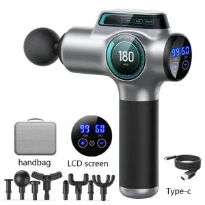 Massageador Gun Profissional 6608 – 99 Níveis, 8 Cabeçotes, Relaxamento Muscular Profundo, LCD - Imagem 8