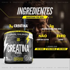 Creatine Fuel – Suplemento de Creatina com Maltodextrina, 3g por Dose, Performance e Hipertrofia - Imagem 3