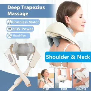 Massageador Elétrico para Pescoço e Trapézio Foreverlily – Aquecimento, 6 Pontos, Portátil - Imagem 2
