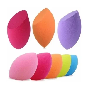 Esponja de Maquiagem Gota Chanfrada – Base e Corretivo, Acabamento Natural, Cores Sortidas - Imagem 1