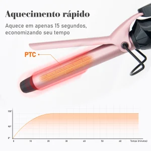 Modelador de Cabelo Morina BY-707B – Cachos Naturais, Cerâmico, 180°C, Bivolt - Imagem 3