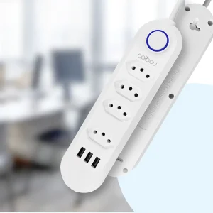 Extensão Elétrica COIBEU com 4 Tomadas e 3 USB – 2m, 2500W, Bivolt - Imagem 4