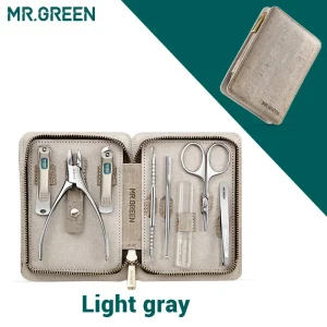 Kit de Manicure Profissional Mr. Green MR-8888 – 8 Peças Inox com Estojo de Couro Premium - Imagem 7